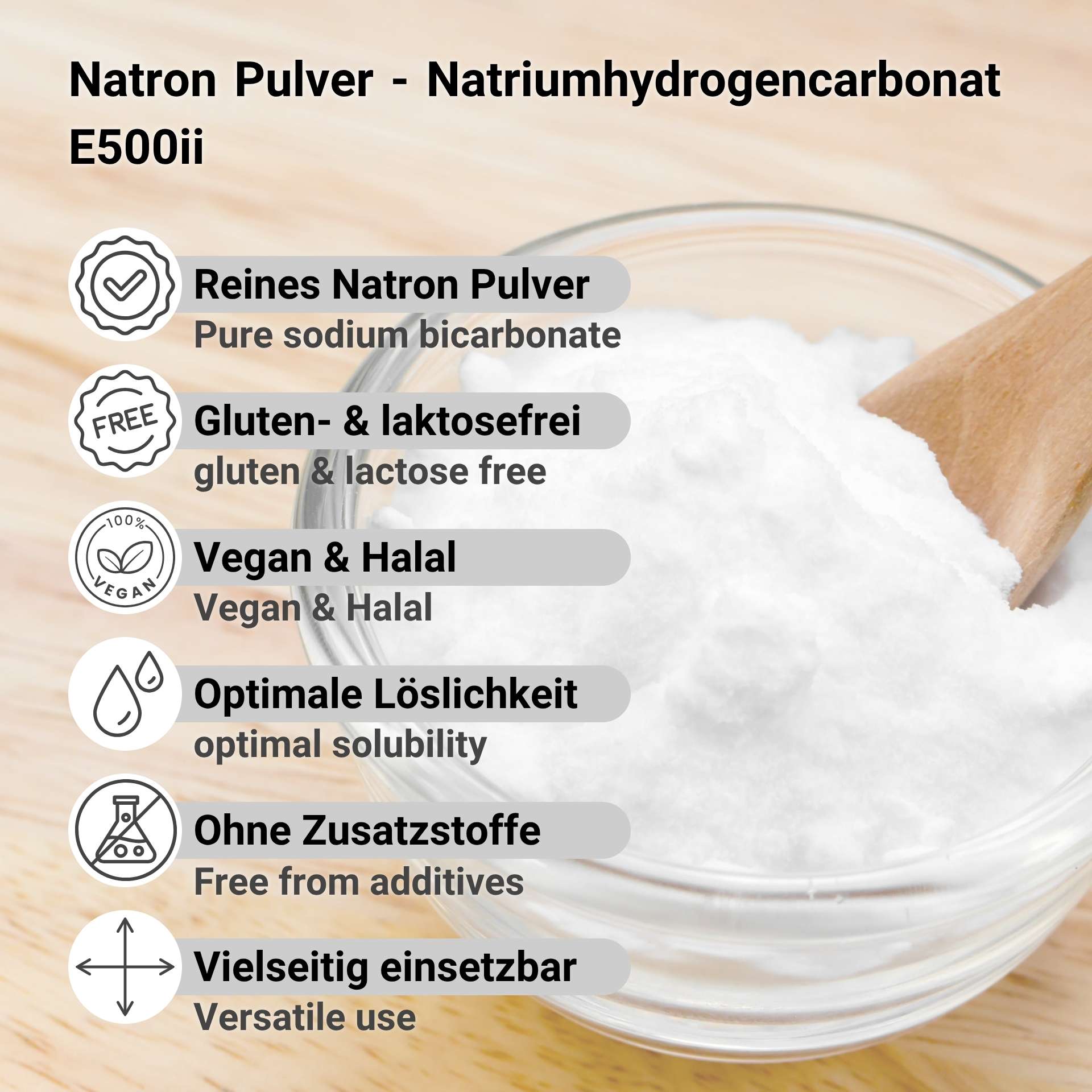 Natron Pulver - Natriumhydrogencarbonat E500ii
